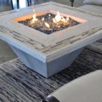 Concrete fire pit table