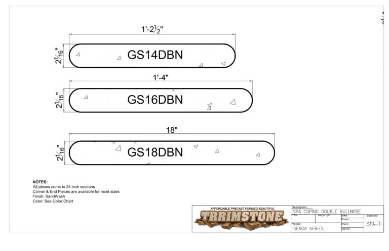 SPA Coping Genoa Series