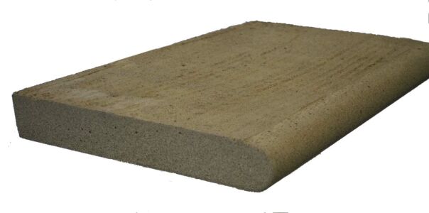 Upside down alternative to brick coping