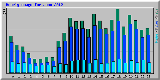 Hourly usage for June 2012