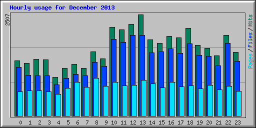 Hourly usage for December 2013