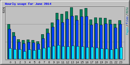 Hourly usage for June 2014