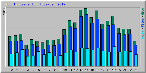Hourly usage for November 2017